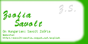 zsofia savolt business card
